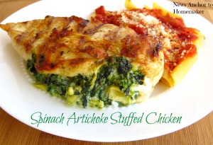 Spinach Artichoke Chicken on NewsAnchorToHomemaker