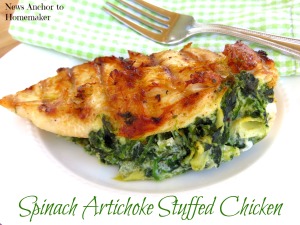Spinach Artichoke Stuffed Chicken  NewsAnchorToHomemaker