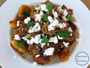 Crispy Gnocchi with Balsamic Pork and Goat Cheese News Anchor To Homemaker
